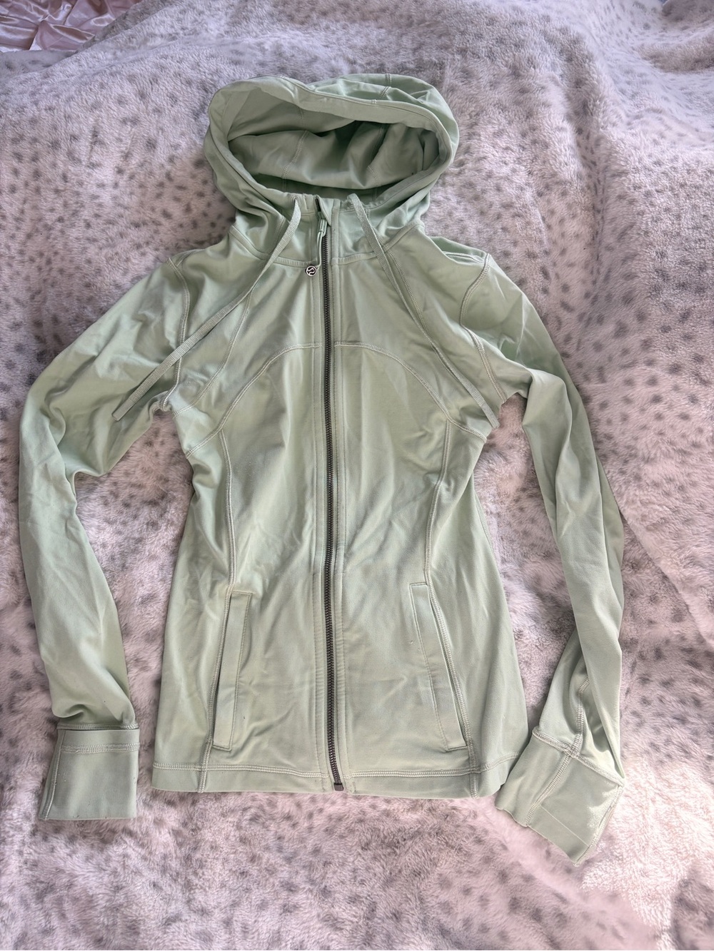 lululemon athletica Light Sage Hooded Zip Jacket
